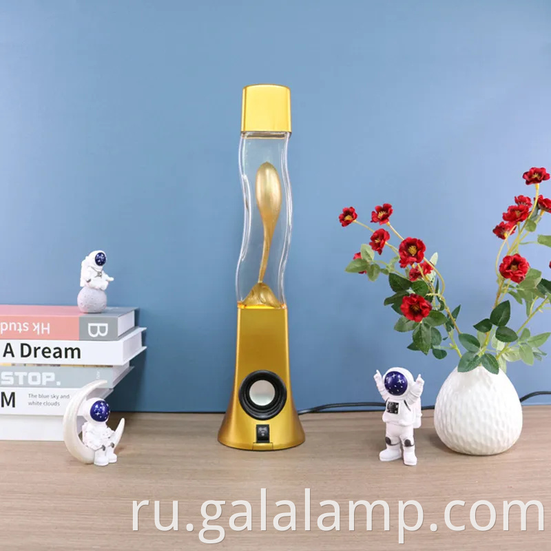 Высококачественная спальня с красочной лавовой лампой и светом